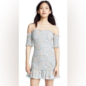 PETERSYN Benson Smocked Floral Mini Dress Duchess Small